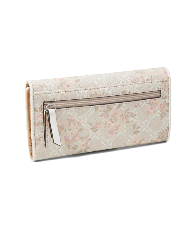 Cartera para cheques de mujer Nine West Zuri SLG, Milk Logo Floral, Mediana