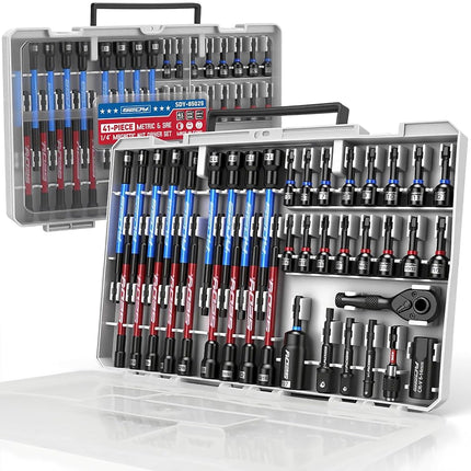 SEDY 41-Piece Metric & SAE 1/4" Magnetic Nut Drive