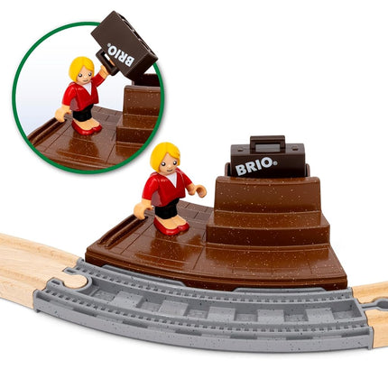 BRIO World Starter Train Set for Kids, 22 Piece Wooden Railway Toy with Figure 8 Track, Travel Train, Tunnel and Station, Ages 3 Years and Up