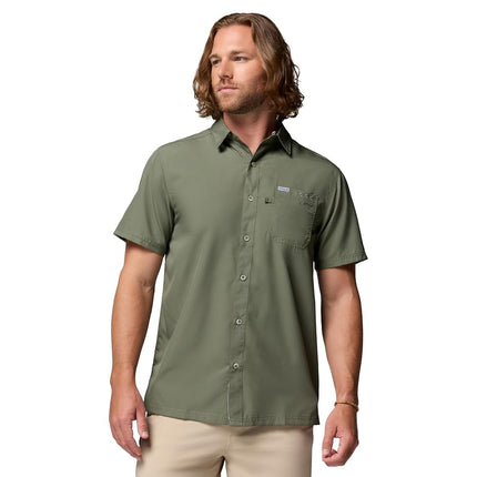 Columbia Men's PFG Slack Tide Camp Shirt Hiking, Cypress, XL