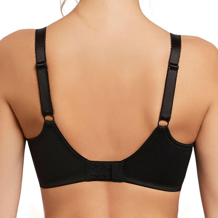 Fantasie Women's Fusion Underwire Full Cup Side Support Bra Coverage, Sheer, Black, 30DD