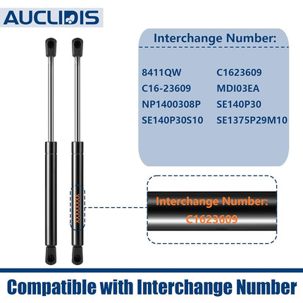 se140p30 C16-23609 14 inch 30lb/133N Gas Strut Shock Lift Support Spring for Leer Camper Shell Truck Topper Cap Canopy Door Toolbox Snugtop Replacement Parts, C16-23609, 8411qw Set of 2 by AUCLIDIS