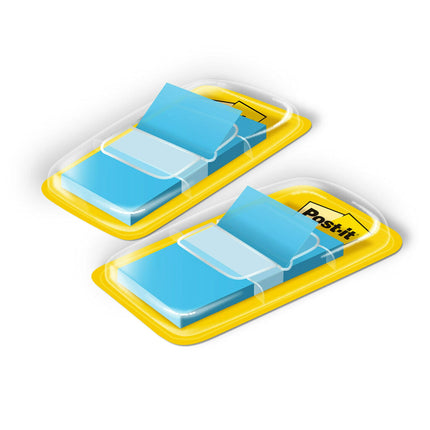 Banderitas Post-it Estándar en Dispensador de 1 pulgada de ancho, azules, 100 banderas, 680-BE2