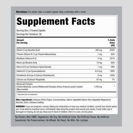 Piping Rock Tinnitus Relief | 90 Caplets | Ear Health Supplement | Vegetarian, Non-GMO, Gluten Free