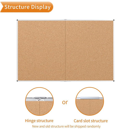 VIZ-PRO Large Cork Bulletin Board, 180 X 120 cm, Foldable