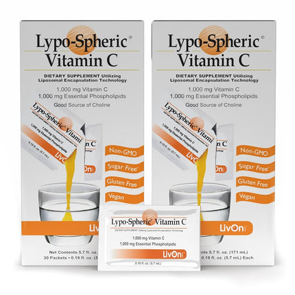 Lypo–Spheric Vitamin C – 2 Cartons (60 Packets) – 