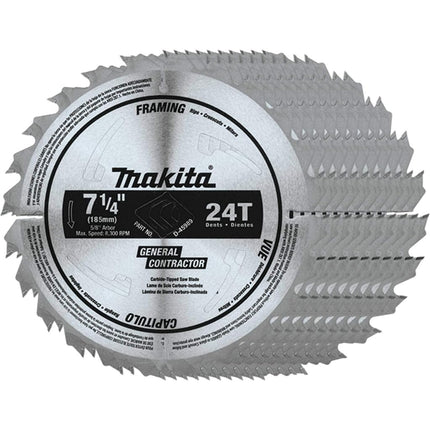 Lame de scie circulaire Makita D-45989-10 de 7-1/4 pouces, paquet de 10
