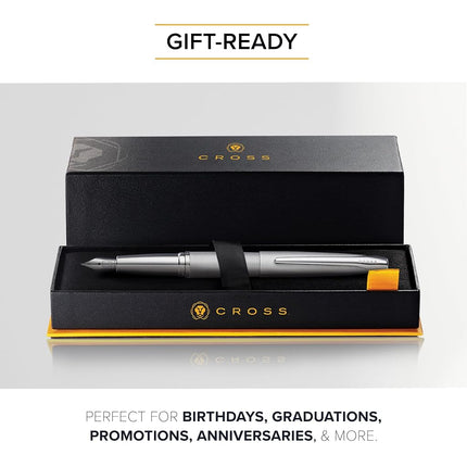 CROSS ATX Sandblasted Titanium Gray Fountain Pen