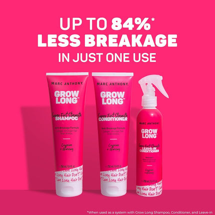 (Shampoo + Conditioner) - Marc Anthony Grow Long Biotin Shampoo and Conditioner Gift Set, Vitamin E and Caffeine, Sulphate Free, Colour Safe Curly Hair & Dorm Room Essential for Women, Basic, 497ml