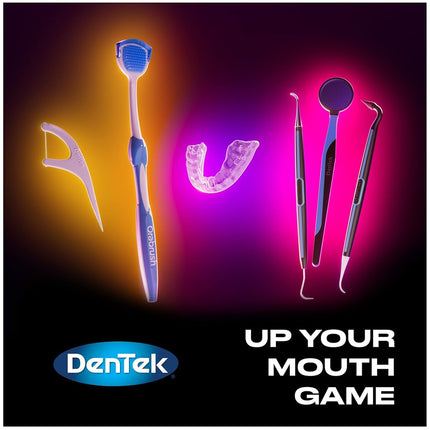 DenTek Triple Clean Advanced Clean Floss Picks, No Break & No Shred Floss, 75 Count, 3 Pack