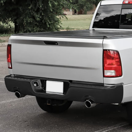 DNA MOTORING Rear Bumper Bar Compatible With Dodge Ram 1500 2009-2010, Ram 1500 2011-2018, 1500 Classic 2019-2024, With Dual Exhaust; Without Park Assist, CH1102372, Black, BUMP-R-DR09-FB-02-BK