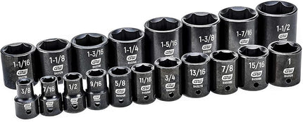 GearWrench 84932N 1/2 Drive SAE Impact Socket Set (19 Piece)
