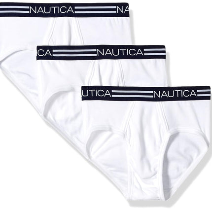 Nautica Men's Cotton Classic Multipack Briefs, Whi