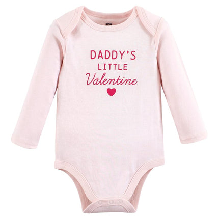 Hudson Baby unisex-baby Cotton Long-sleeve Bodysuits, Be Mine Valentine, 9-12 Months