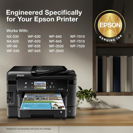 EPSON 127 DURABrite Ultra Ink Black & Color Combo Pack for NX-530, 625, WF-3520, 3530, 3540, 545, 60, 630, 633, 635, 645, 7010, 7510, 7520, 840, 845