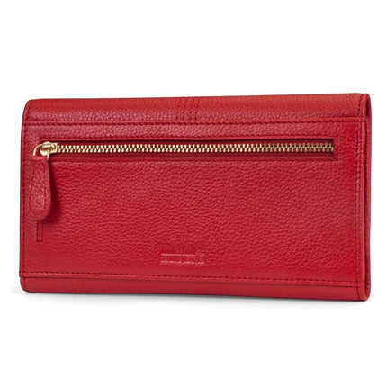 Timberland womens Leather Rfid Flap Cluth Organizer Wallet, Cherry (Pebble), One Size UK