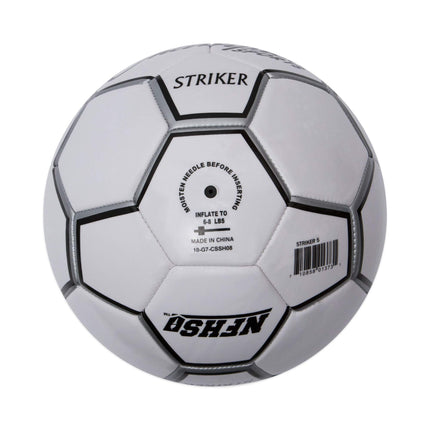 Balón de fútbol Champion Sports Striker, blanco/negro, talla 5