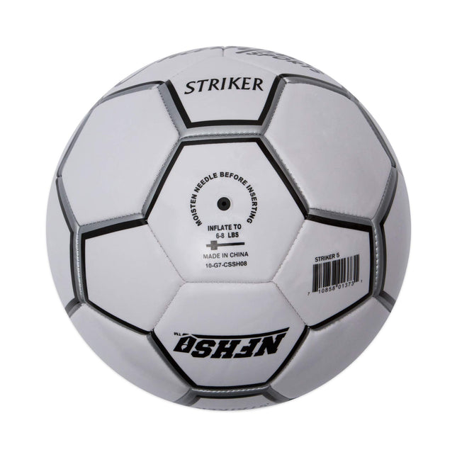 Ballon de football Champion Sports Striker, Noir/Blanc, Taille 5