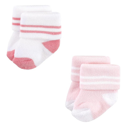 Hudson Baby Calcetines de Felpa y Algodón Rico para Recién Nacidas, Fresa, Paquete de 12, 6-12 Meses