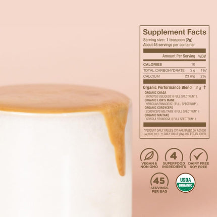Mezcla de Hongos para el Rendimiento Laird Superfood 90g