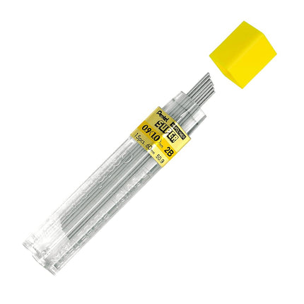 Pentel Super Hi-Polymer Lead Refill, 0.9mm Thick, 2B, 180 Pieces of Lead (50-9-2B)