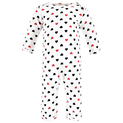 Hudson Baby Unisex Baby Cotton Coveralls, Girl-Mommy Red Black, 0-3 Months, Girl Mommy Red Black, 0-3 Months