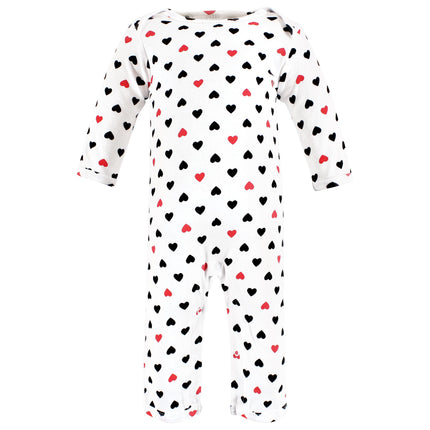 Hudson Baby Unisex Baby Cotton Coveralls, Girl-Mommy Red Black, 0-3 Months, Girl Mommy Red Black, 0-3 Months