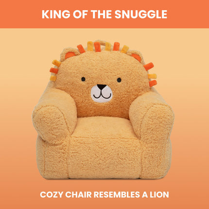 Sillón Delta Children Lion Cozee Buddy, Naranja