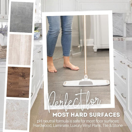 Quick Shine Multi Surface Floor Finish 64oz, 4Pk | Cleaner & Polish to use on Hardwood, Laminate, Luxury Vinyl Plank LVT, Tile & Stone | Safer Choice w/Clean Shine Technology | Shine-Protect-Refresh