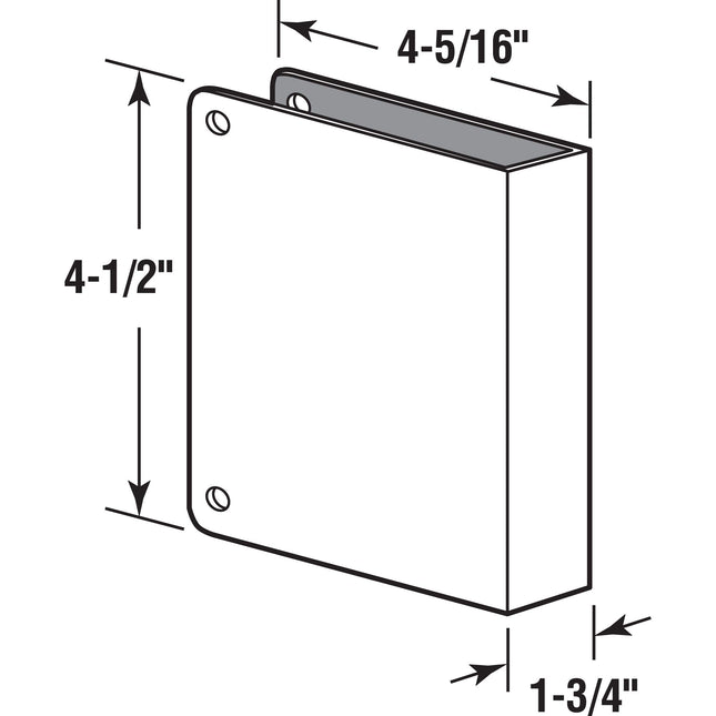 Prime-Line MP9490 Deadlock Blank Repair Cover, 1-3/4 in, Solid Brass, Polished Finish