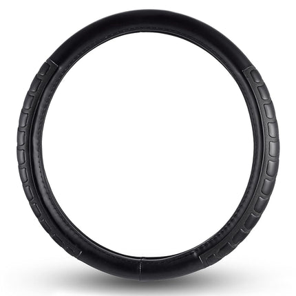 Funda para volante FH Group FH2006BLACK (piel sintética gofrada de microfibra negra)
