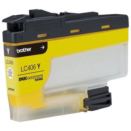 Cartouche d'encre jaune Brother Genuine LC406Y Standard Yield INKvestment Tank