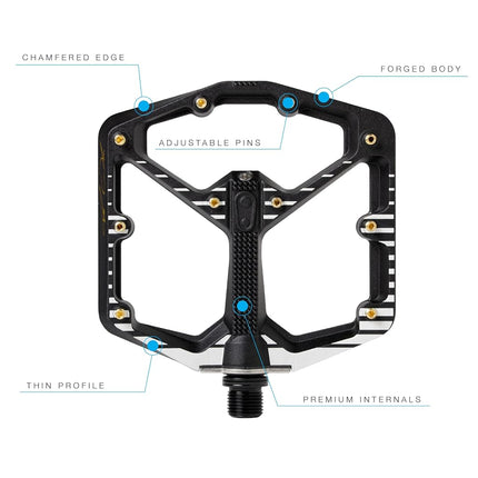 Crankbrothers Stamp 7 Fabio Wibmer Big Pedals Grande, Black/White