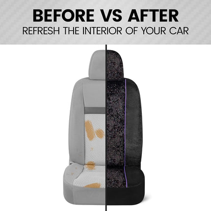 Dark Theme Fresh-Protect Sideless All Protection Unique Fun Graphic Design Seat Belt Side Airbag Armrest Compatible Protective Universal Auto Cars Front Seat Covers -2 Piece Stardust