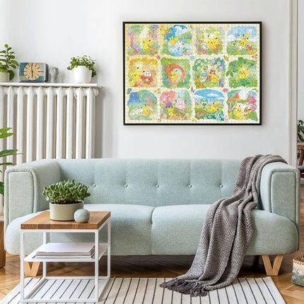 Buffalo Games - Sapphire Select - Pokemon - Scenic Pokemon - 1000 Piece Jigsaw Puzzle – Challenging & Fun – Blue Core Puzzle Board – Giftable Display Box - Full Size Poster Included