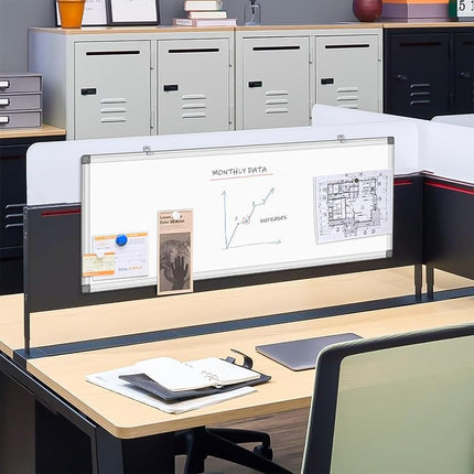 SWANCROWN Long Whiteboard 90x30cm, Magnetic Dry Erase Whiteboard for Wall