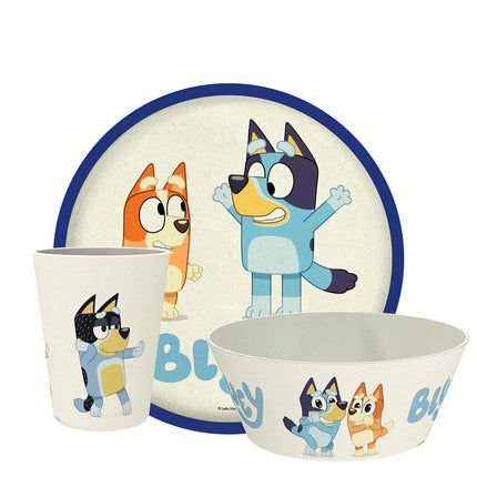 Zak Designs Bluey, Bingo Kids Dinnerware Plate, Bowl & Tumbler, 3-Piece Set