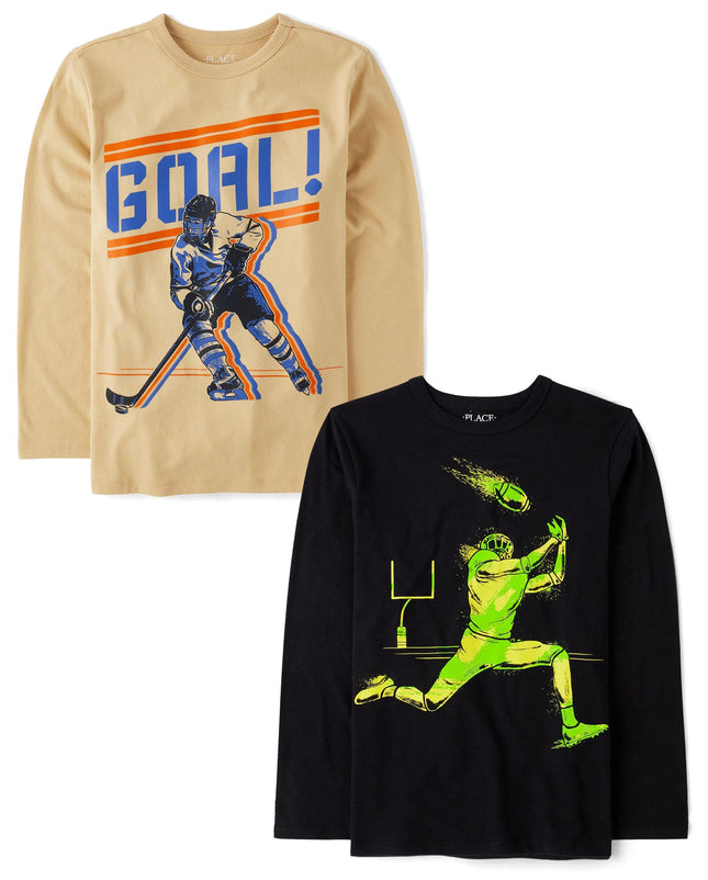 The Children's Place Boys' Sports Long Sleeve Grap