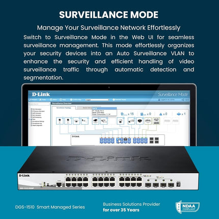 D-Link DGS-1510-52X SW SFP+ 52-Port Gigabit Smart Managed Switch