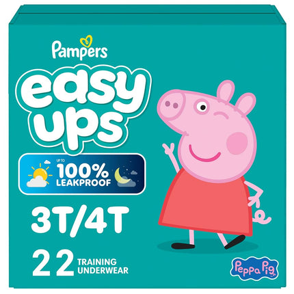 Pampers Easy Ups Pull On Disposable Training Diaper for Girls, Size 5 (3T-4T), Jumbo Pack, 22 Count
