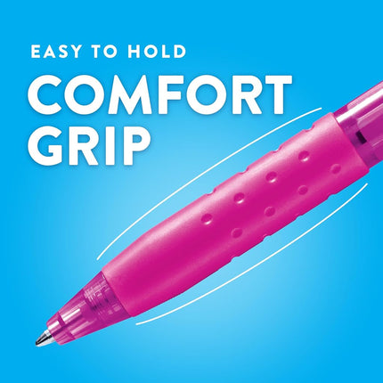 Paper Mate InkJoy 300RT Retractable Ballpoint Pens Medium Point (1.0mm) Black Ideal for Office Supplies Journaling and Writing Accessories, 216 Count, Pack of 6