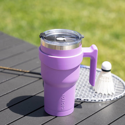 BJPKPK 600 ml Tumbler with Handle & Straw, Insulated Stainless Steel Mug