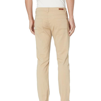 Southpole Men's Stretchable Basic Style of Color Jean Twill Pants, Light Khaki Skinny, 38W x 30L