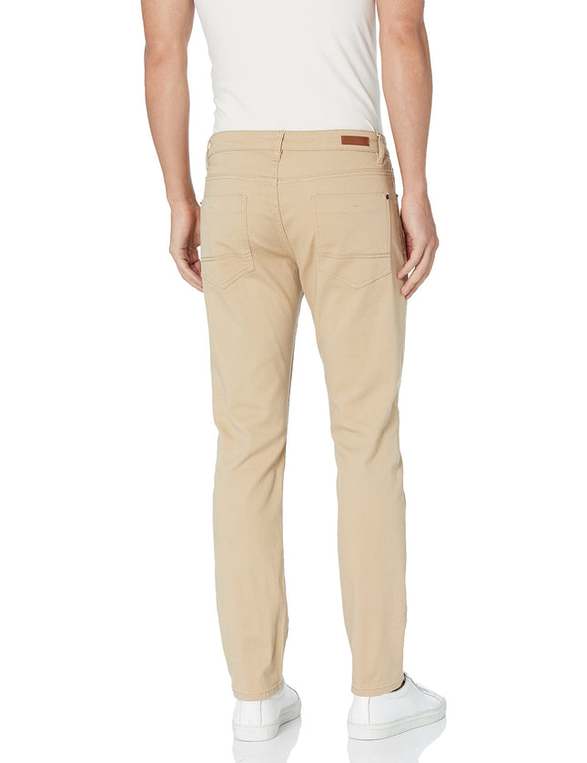Southpole Men's Stretchable Basic Style of Color Jean Twill Pants, Light Khaki Skinny, 38W x 30L