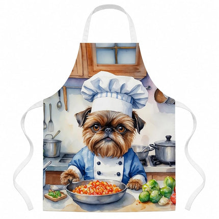Caroline's Treasures Brussels Griffon The Chef Apron Cooking Kitchen Server Baking Crafts Gardening for Adult Women Men, Unisex, Large, Multicolor