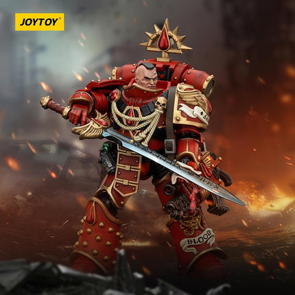 JOYTOY Warhammer 40k Blood Angels, 1/18 Blood Angels Raldoron First Captain of The Blood Angels Action Figure Collect Model