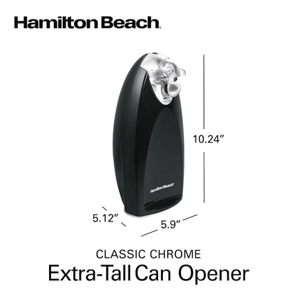 Hamilton Beach Electric Extra-Tall Can Opener with Removable Cutting Unit, Built-in Knife Sharpener, Cord Storage, 76380J