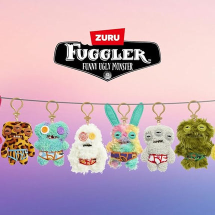 Fuggler Key Rings Series 4 by ZURU, 5 inch Funny Ugly Monster, Plush, Collectible, Toy (3 Pack, random assortment)