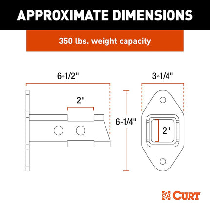 CURT 45069 Hitch Accessory Wall Mount, 2-Inch Receiver