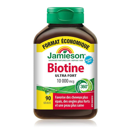 Jamieson 10000 mcg Biotin Ultra Strength 90 Softgels